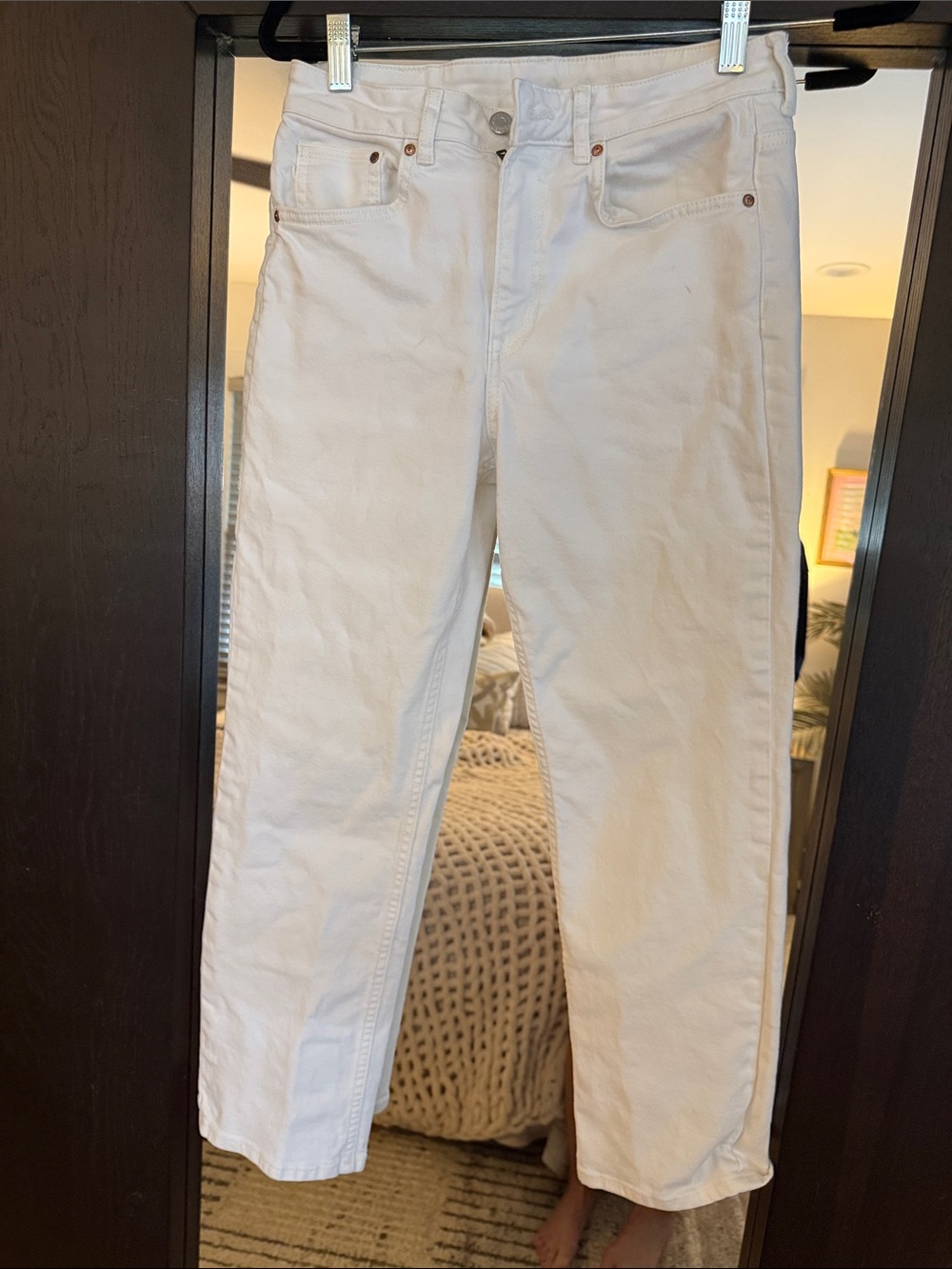 White Women's Straight-Leg Jeans
